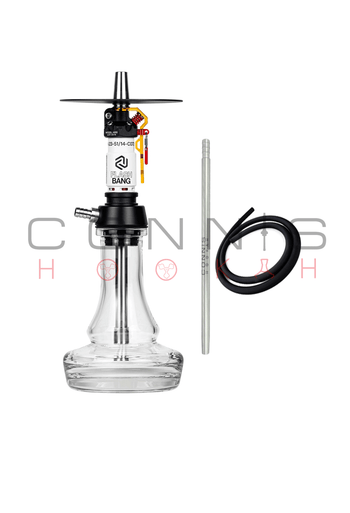 Amotion Flash Bang Hookah - Amber (Includes Silicone Hose & MouthPiece) - (Optional Extras Multiple Choice Available)