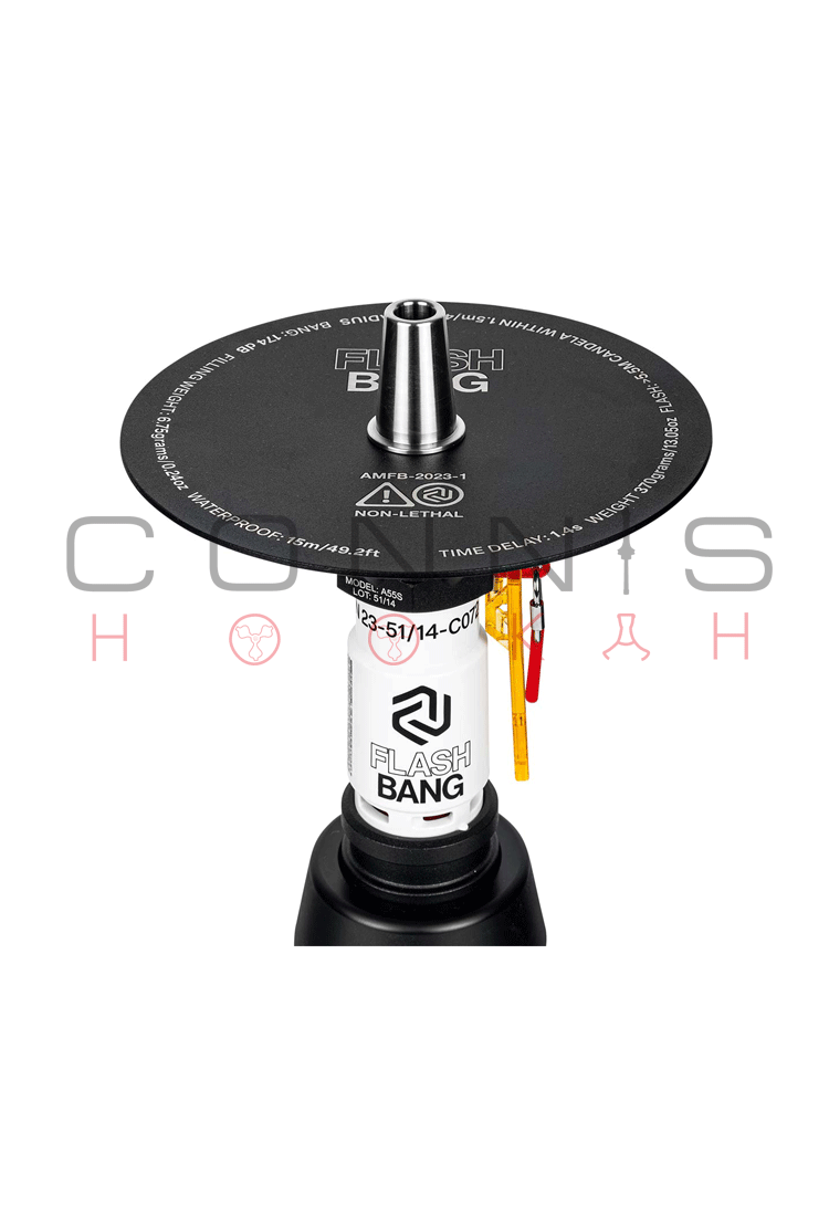 Amotion Flash Bang Hookah - Amber (Includes Silicone Hose & MouthPiece) - (Optional Extras Multiple Choice Available)