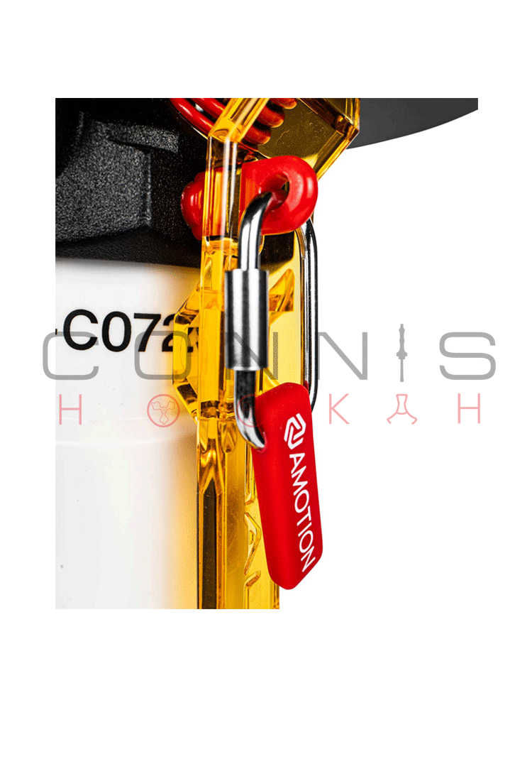 Amotion Flash Bang Hookah - Amber (Includes Silicone Hose & MouthPiece) - (Optional Extras Multiple Choice Available)