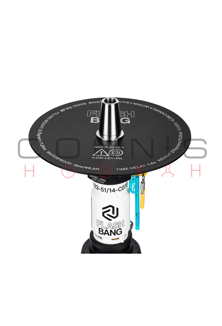 Amotion Flash Bang Hookah - Arctic (Includes Silicone Hose & MouthPiece) - (Optional Extras Multiple Choice Available)