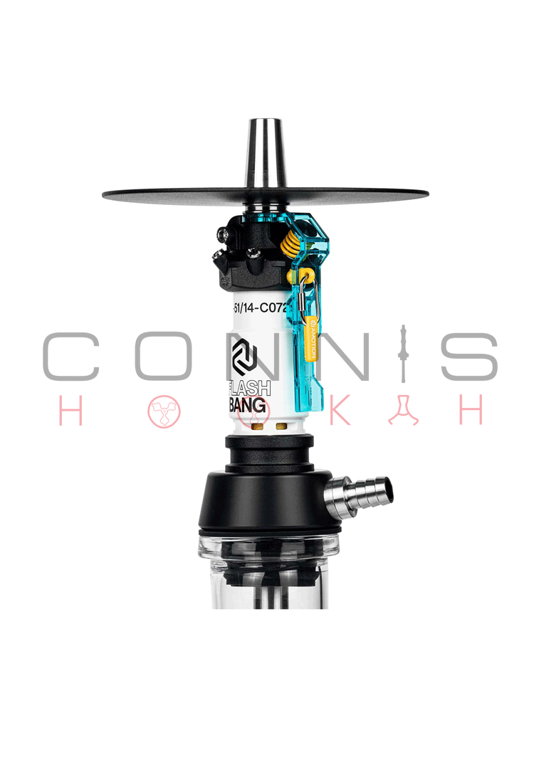 Amotion Flash Bang Hookah - Arctic (Includes Silicone Hose & MouthPiece) - (Optional Extras Multiple Choice Available)