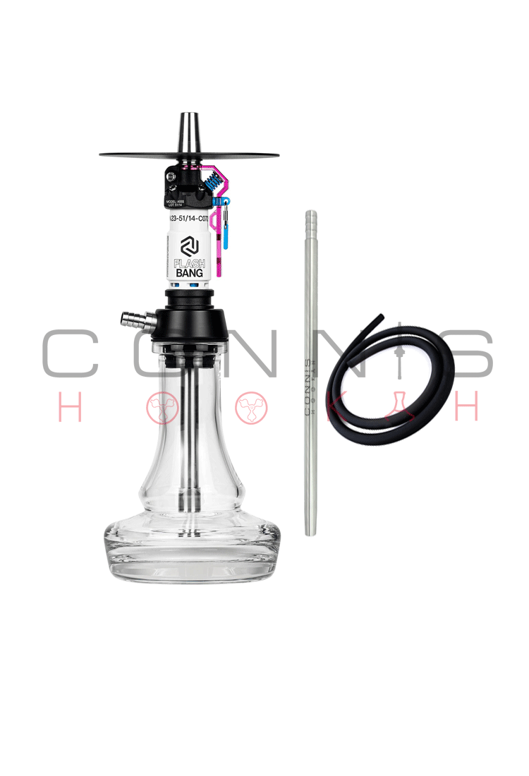 Amotion Flash Bang Hookah - Orchid (Includes Silicone Hose & MouthPiece) - (Optional Extras Multiple Choice Available)