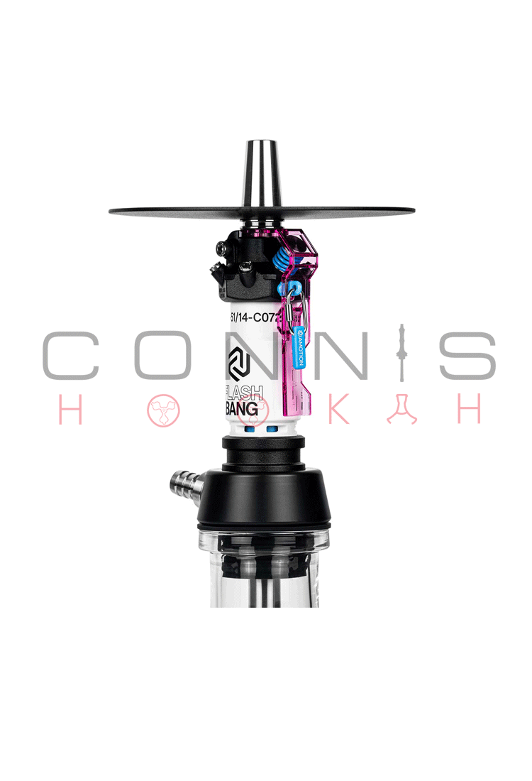 Amotion Flash Bang Hookah - Orchid (Includes Silicone Hose & MouthPiece) - (Optional Extras Multiple Choice Available)