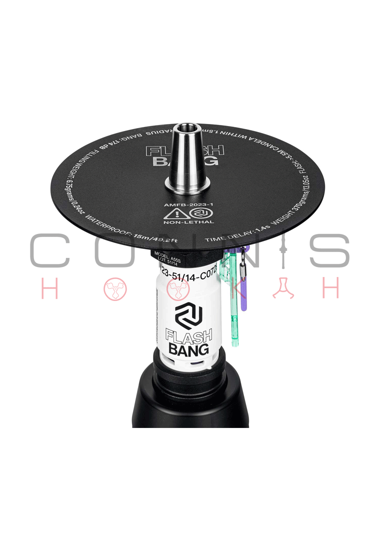 Amotion Flash Bang Hookah - Teal (Includes Silicone Hose & MouthPiece) - (Optional Extras Multiple Choice Available)