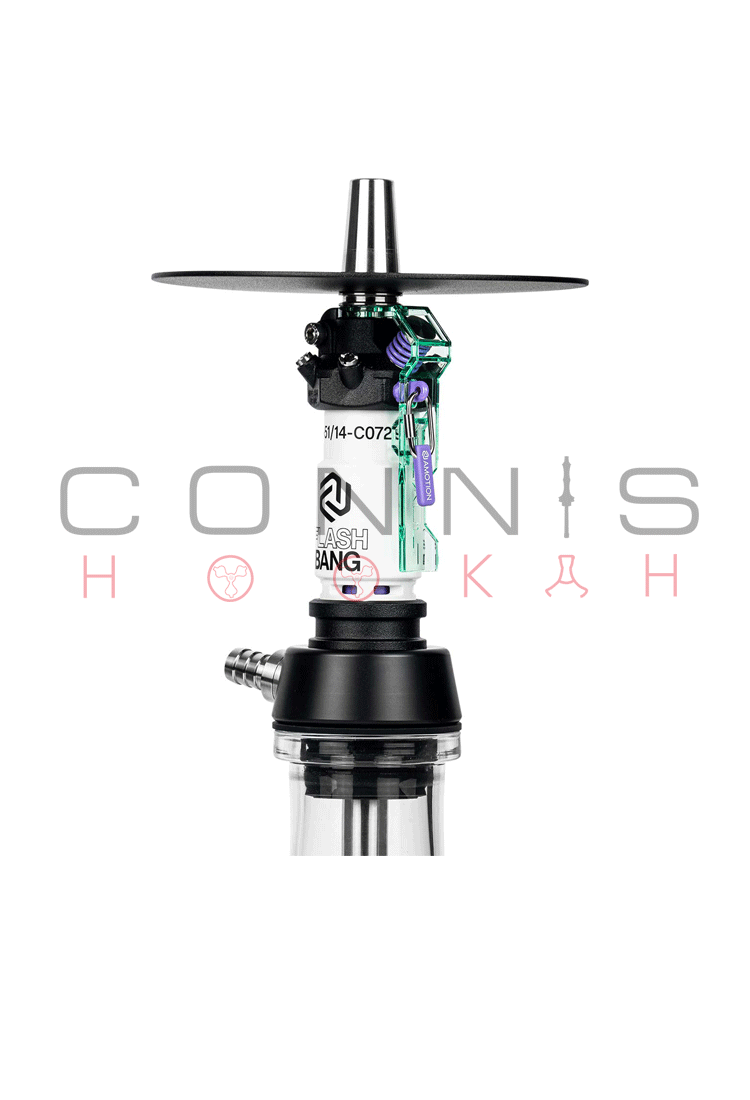Amotion Flash Bang Hookah - Teal (Includes Silicone Hose & MouthPiece) - (Optional Extras Multiple Choice Available)