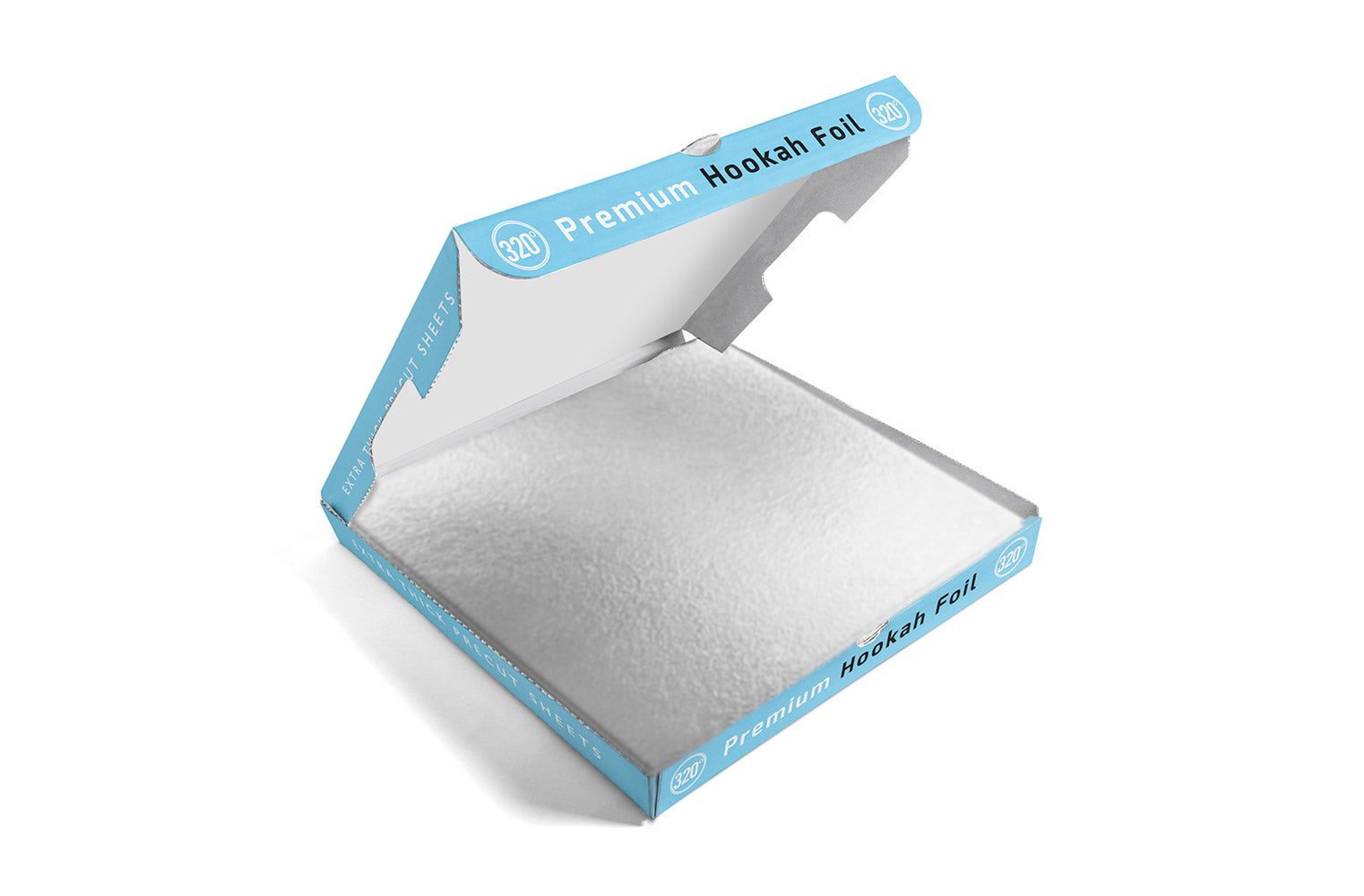 320° Foil - 10 Pack Premium Hookah / Shisha Foil 50 Precut Sheets - 40 Micron Extra Thick