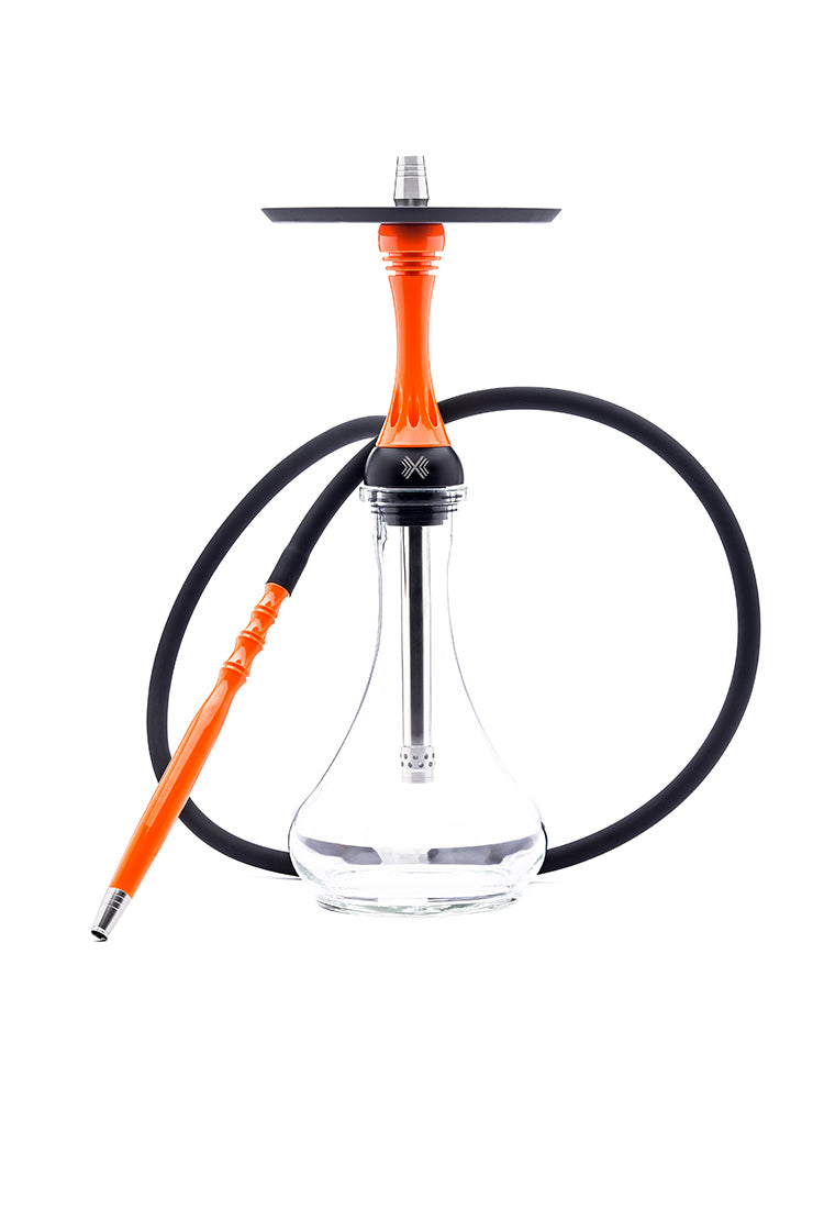 Alpha Hookah Model X - Orange (Optional Extras Multiple Choice Available)