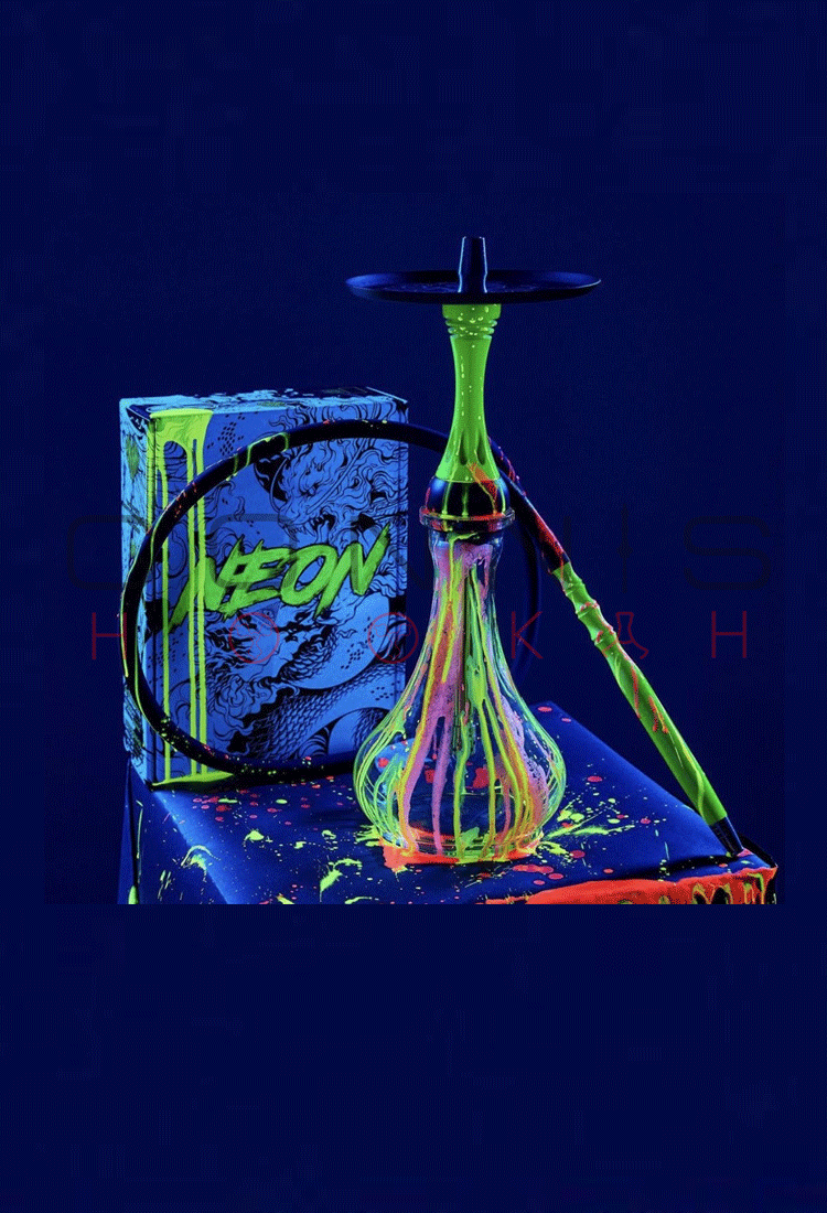 Alpha Hookah Model X - Neon (Optional Extras Multiple Choice Available)