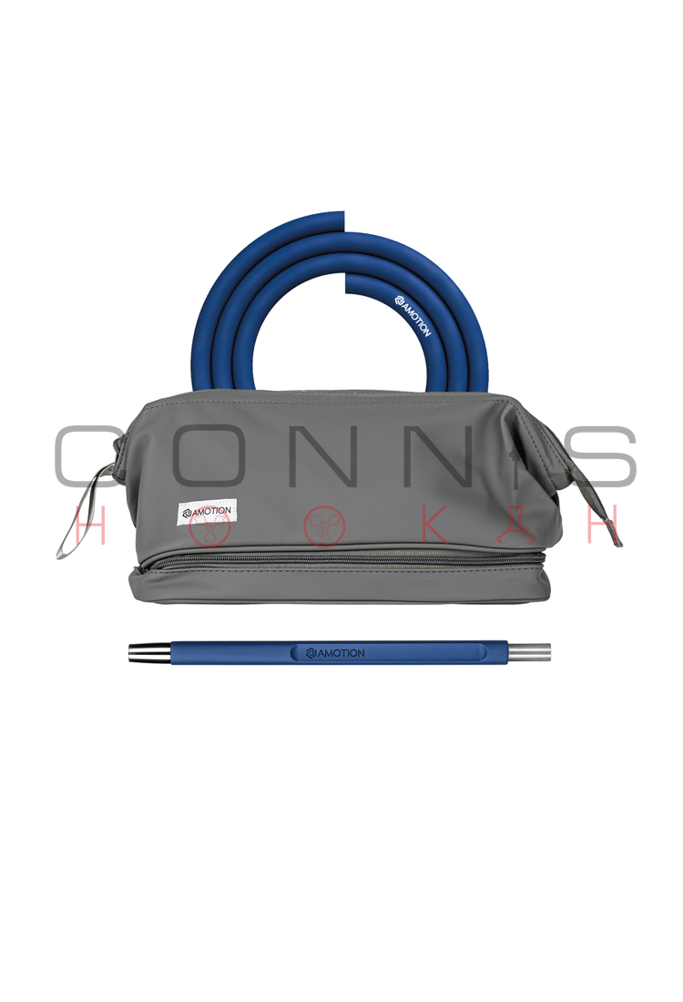 Amotion Roam Hookah - Cobalt with Add On Kit (Matching Hose, Mouthpiece, Coaster & Travel Bag) - (Optional Extras Multiple Choice Available)