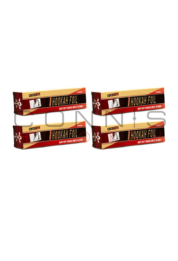 CocoUrth Super Heavy Duty Foil Roll - 4 Pack Hookah / Shisha Foil - 50 Sheets -  40 Micron Extra Thick