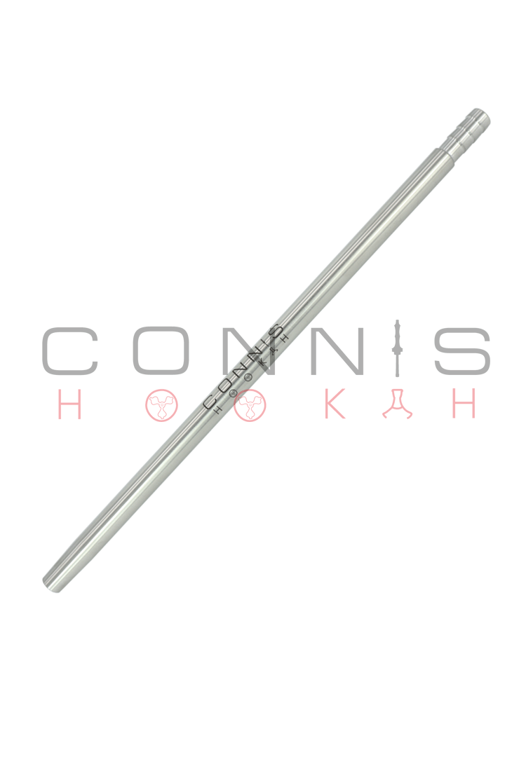 Connis Hookah Stainless Steel Mouthpiece with Russian Silicone Soft Touch Heavy Duty Hose (Black)