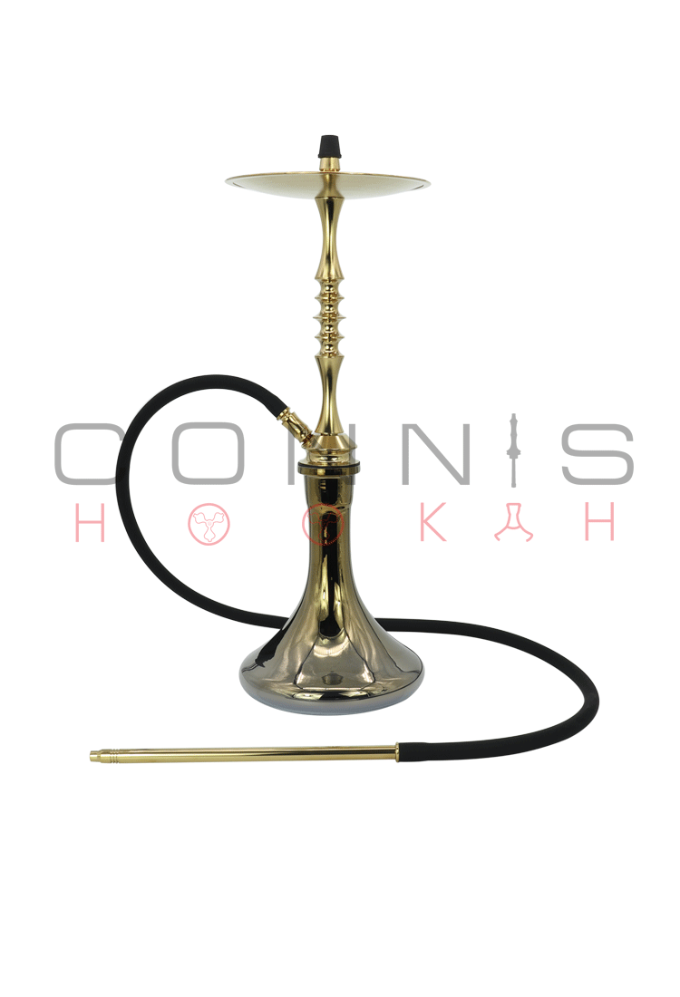 Ferro One Hookah - Gold (Titanium Nitride) (Optional Extras Multiple Choice Available)