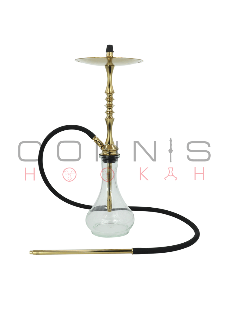 Ferro One Hookah - Gold (Titanium Nitride) (Optional Extras Multiple Choice Available)
