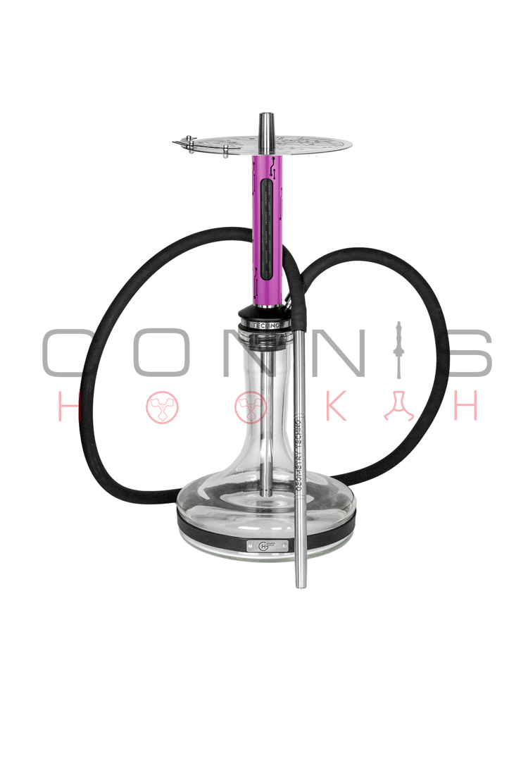 Geometry Techno Hookah - Purple / Violet (Optional Extras Multiple Choice Available)