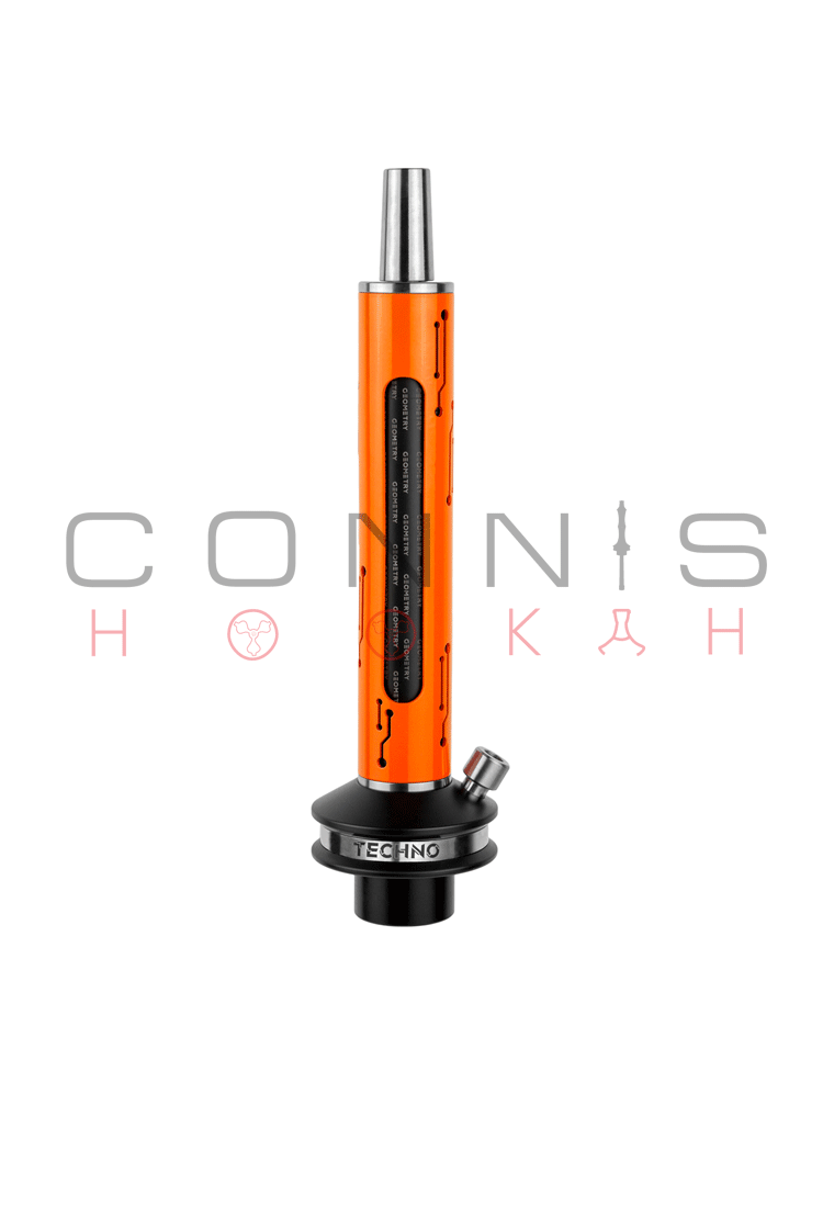 Geometry Techno Hookah - Orange (Optional Extras Multiple Choice Available)