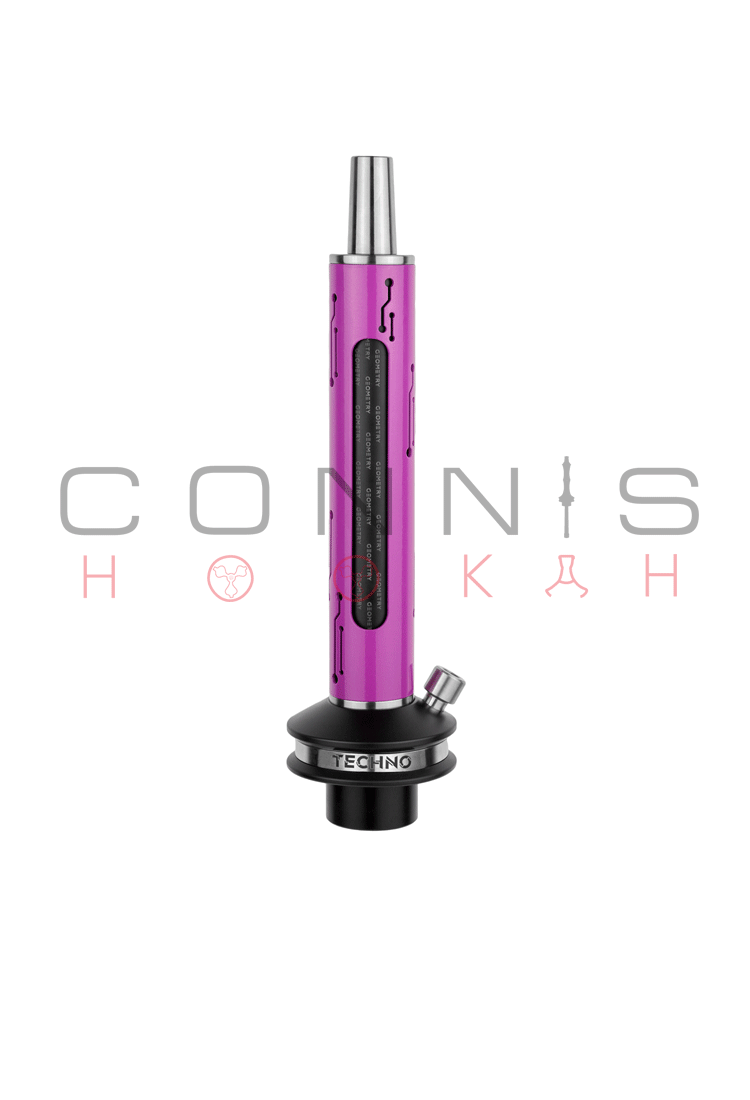 Geometry Techno Hookah - Purple / Violet (Optional Extras Multiple Choice Available)