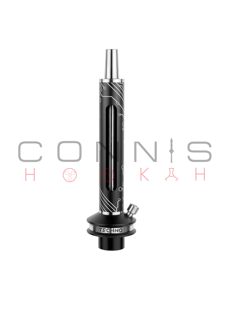Geometry Techno Hookah - Dark (Black) (Optional Extras Multiple Choice Available)
