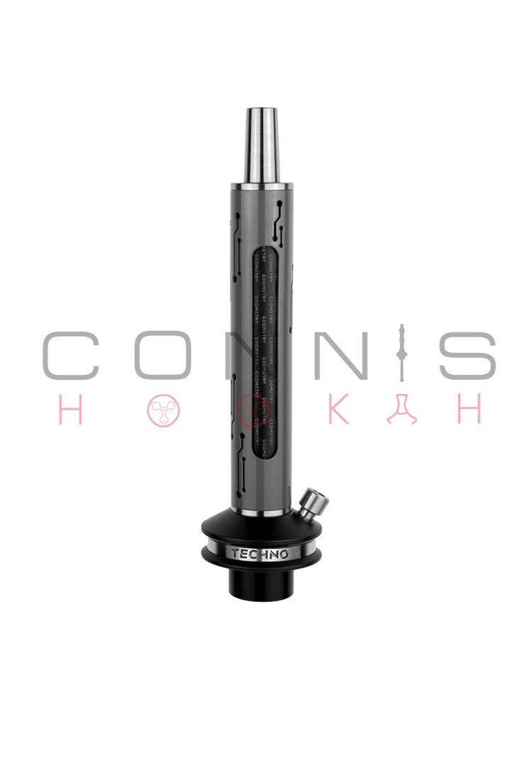 Geometry Techno Hookah - Grey (Optional Extras Multiple Choice Available)
