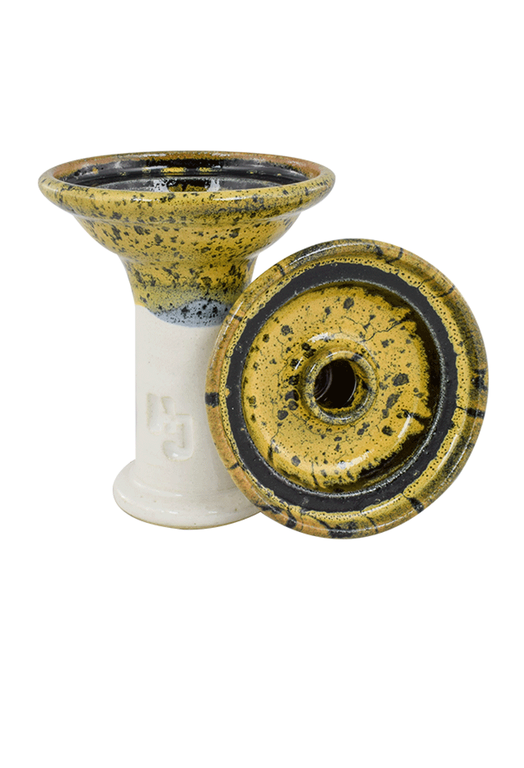 Hookah John Ferris Phunnel Bowl - Yellowberry over White