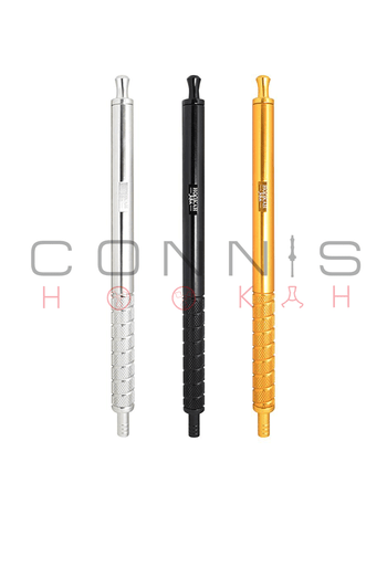 Hookah John Flaca Mouthpiece with Silicone Soft Touch Heavy Duty Hose - Gold