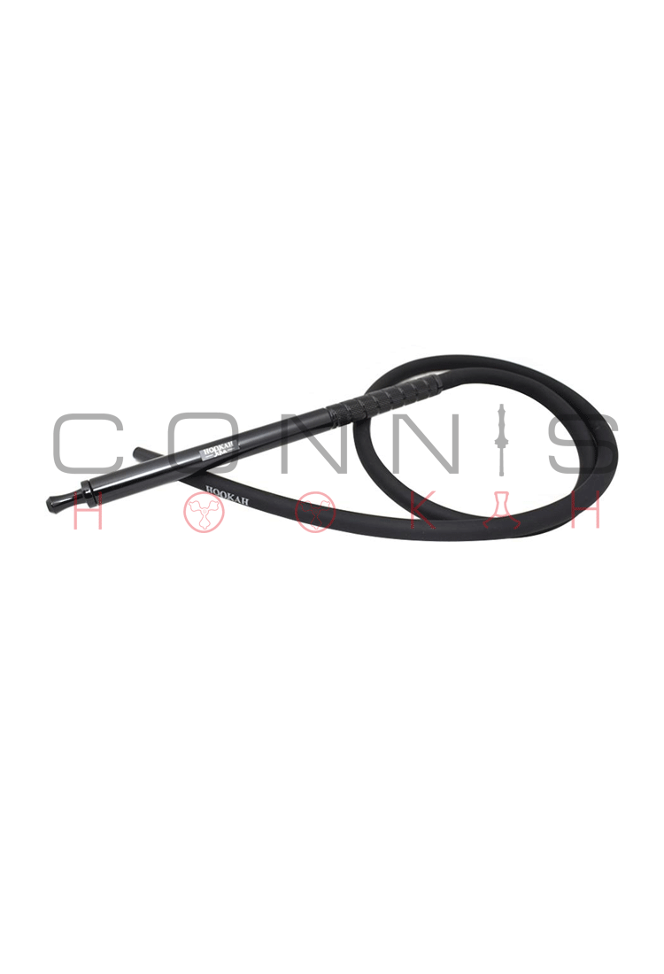 Hookah John Flaca Mouthpiece with Silicone Soft Touch Heavy Duty Hose - Black