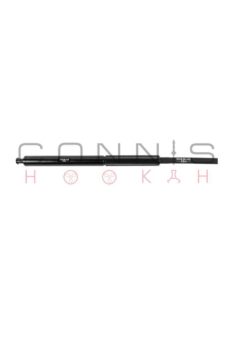 Hookah John Knurl v2 Mouthpiece with Silicone Soft Touch Heavy Duty Hose - Black
