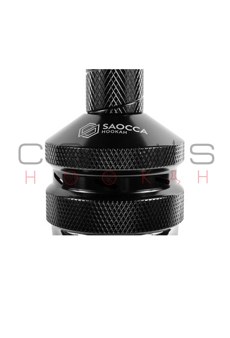 Hookah John SAOCCA Hookah Stem and Tray - All Black