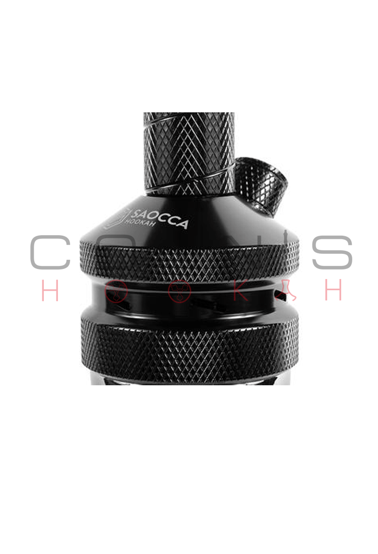 Hookah John SAOCCA Hookah Stem and Tray - Gold with Black Tray & Heart