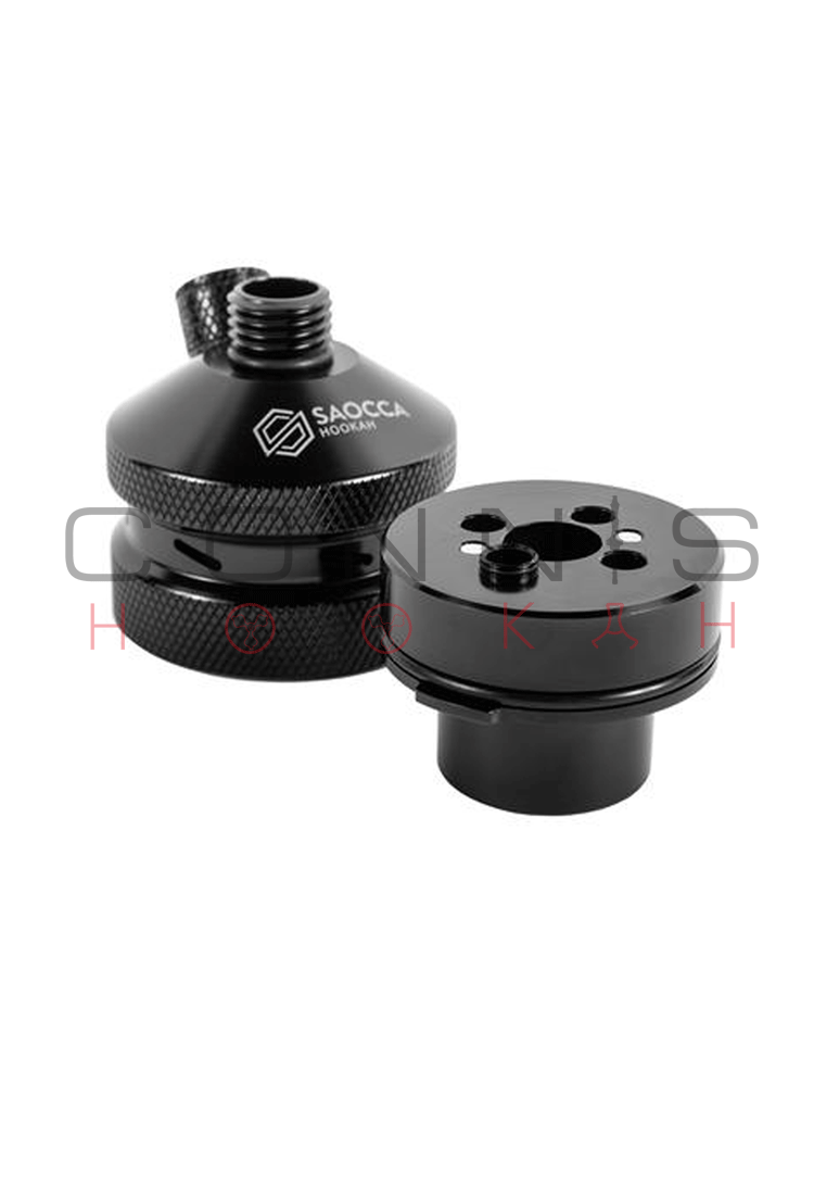 Hookah John SAOCCA Hookah Stem and Tray - All Black