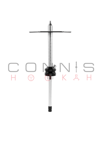 Hookah John SAOCCA Hookah Stem and Tray - Silver with Black Tray & Heart