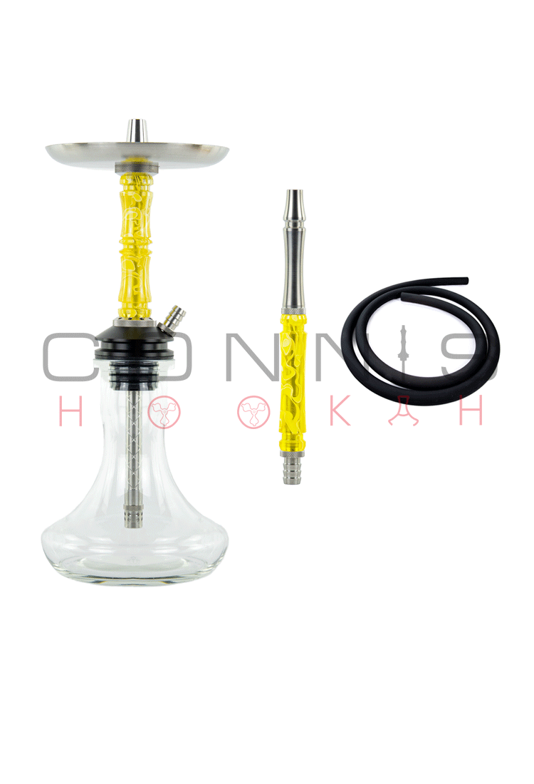 Moze Breeze 2 Hookah - Wavy Yellow (Optional Extras Multiple Choice Available)