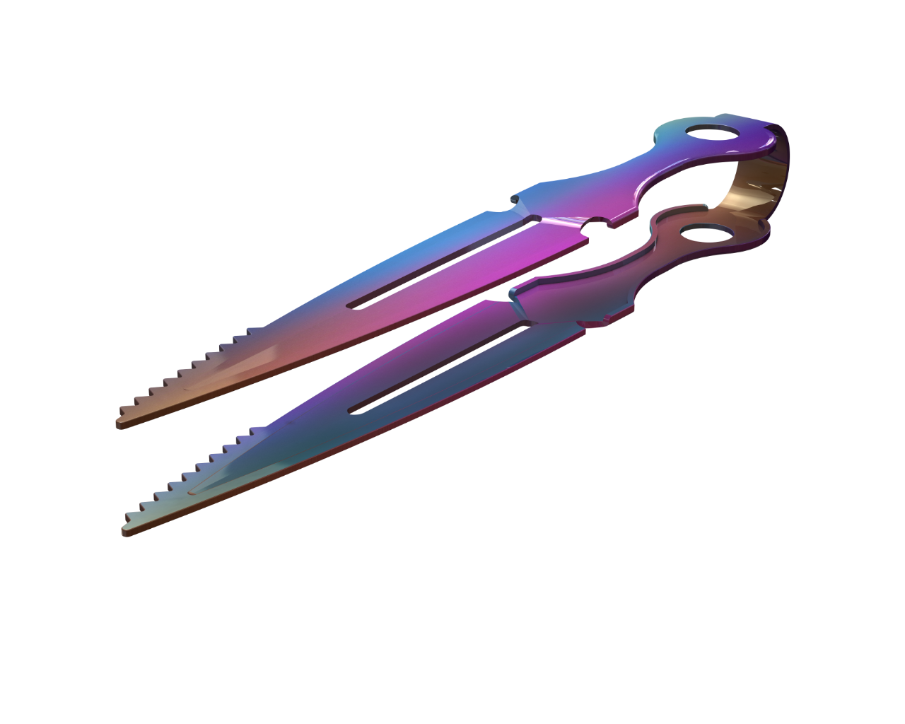 Blade Tongs - Titanium Multicolour