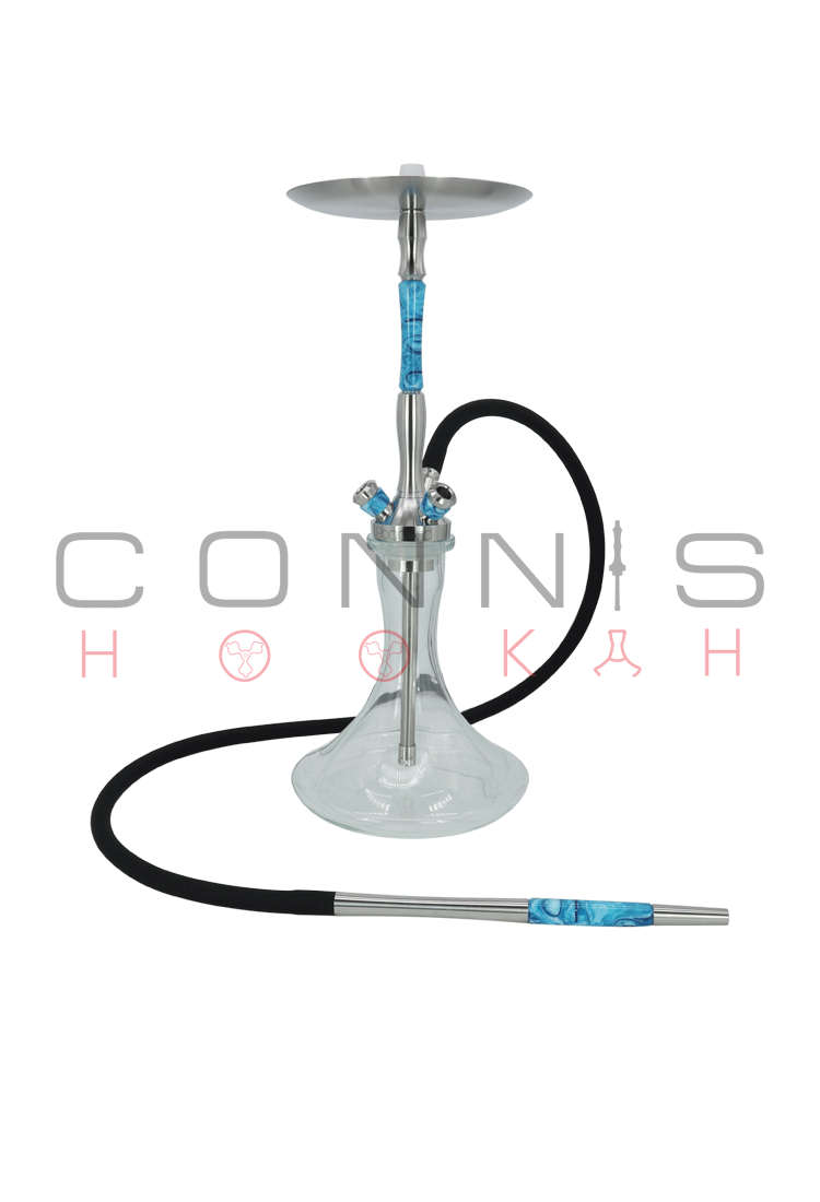 Union Fibonacci Hookah - Acrylic Blue (Optional Extras Multiple Choice Available)