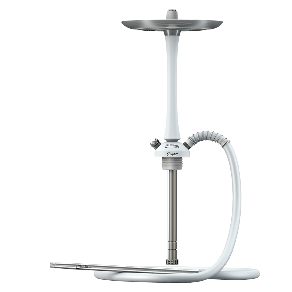 MattPear Simple M Slim Hookah - White (Optional Extras Multiple Choice Available)