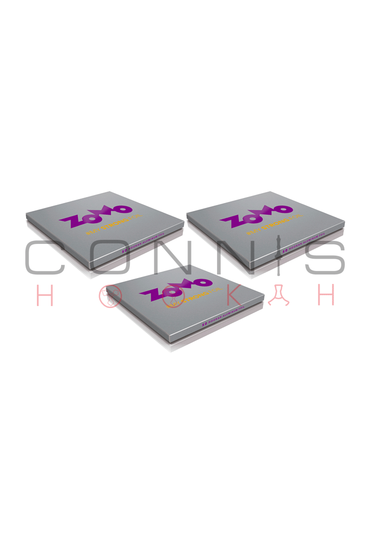 Zomo Strong Foil - 3 Pack Premium Hookah / Shisha Foil 50 Precut Sheets - 42 Micron Extra Thick