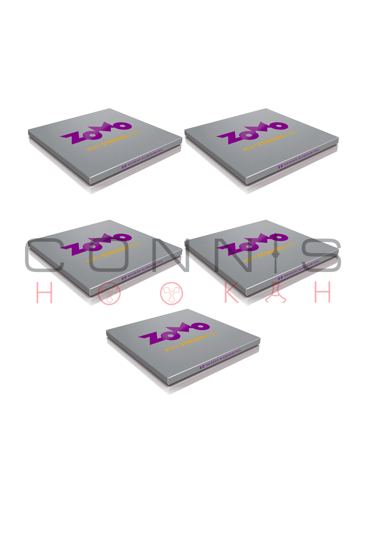 Zomo Strong Foil - 5 Pack Premium Hookah / Shisha Foil 50 Precut Sheets - 42 Micron Extra Thick