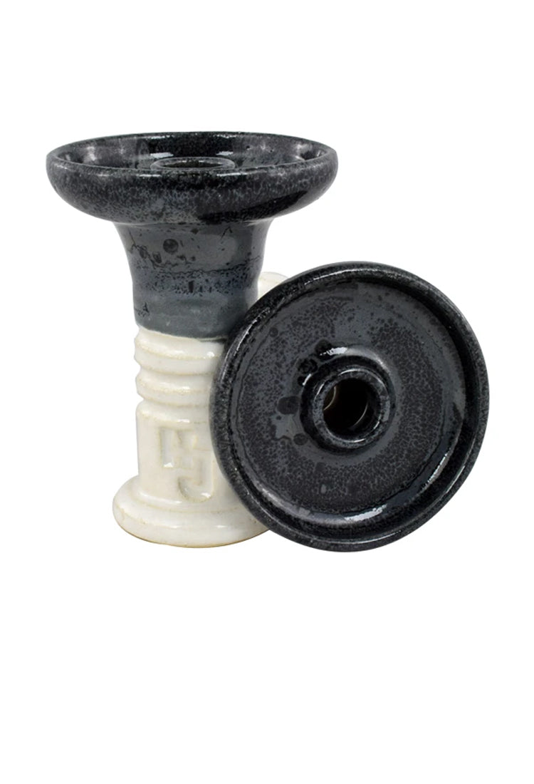 Hookah John Retro Harmony Phunnel Bowl - Wet Ash over White