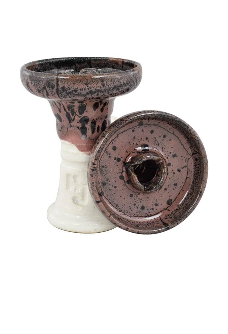 Hookah John Trimony Phunnel Bowl - Blackberry over White