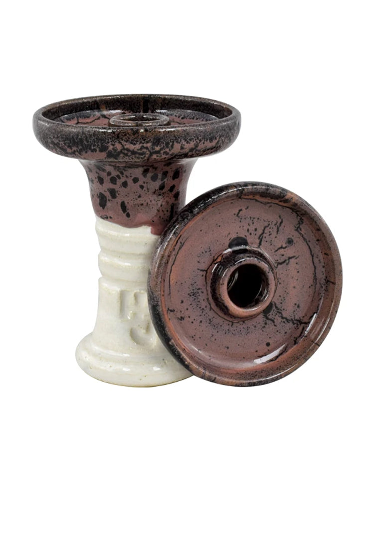 Hookah John Retro Harmony Phunnel Bowl - Blackberry over White