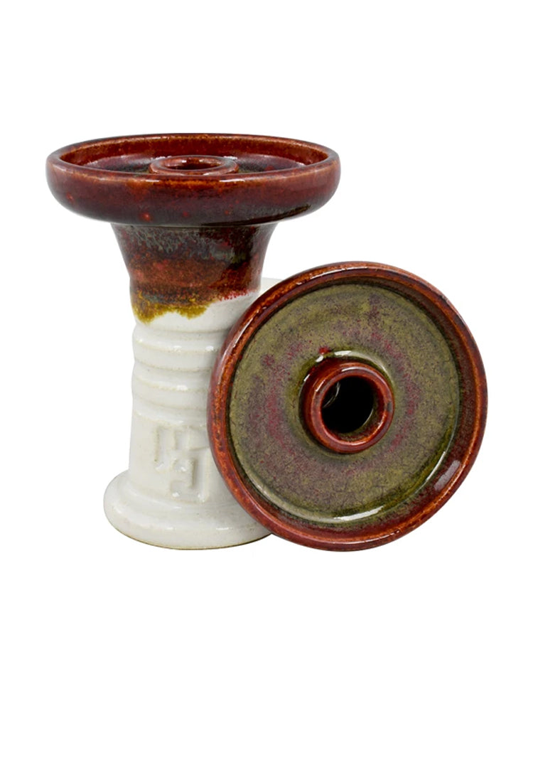Hookah John Retro Harmony PhunnelBowl - Red Eye over White