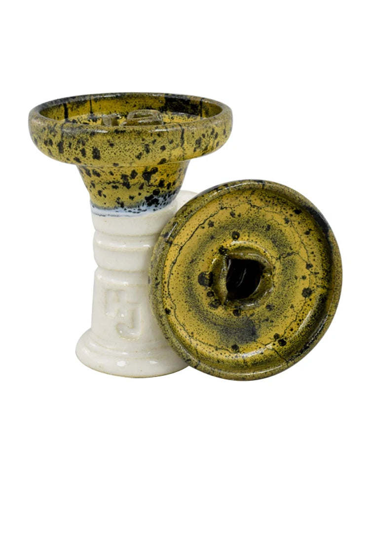 Hookah John Trimony Phunnel Bowl - Yellowberry over White