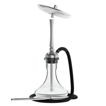 MattPear Mini S Slim Hookah - Full Stainless Steel with MattPear Mini Clear Cone Base (Optional Extras Multiple Choice Available)