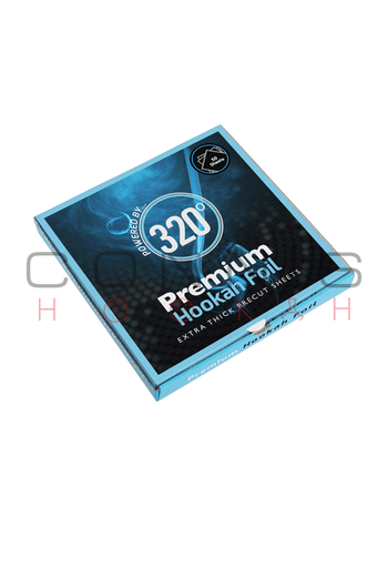 320° Foil - 1 Pack Premium Hookah / Shisha Foil 50 Precut Sheets - 40 Micron Extra Thick