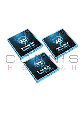 320° Foil - 3 Pack Premium Hookah / Shisha Foil 50 Precut Sheets - 40 Micron Extra Thick