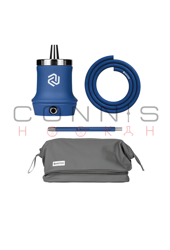 Amotion Roam Hookah - Cobalt with Add On Kit (Matching Hose, Mouthpiece, Coaster & Travel Bag) - (Optional Extras Multiple Choice Available)