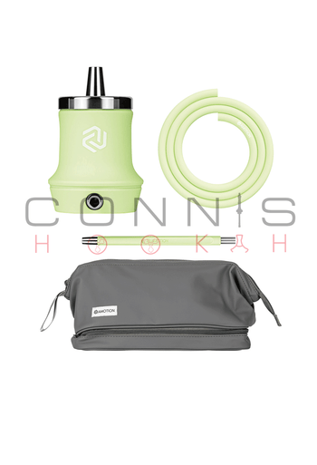 Amotion Roam Hookah - Lime with Add On Kit (Matching Hose, Mouthpiece, Coaster & Travel Bag) - (Optional Extras Multiple Choice Available)