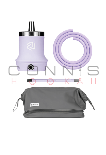 Amotion Roam Hookah - Mauve with Add On Kit (Matching Hose, Mouthpiece, Coaster & Travel Bag) - (Optional Extras Multiple Choice Available)