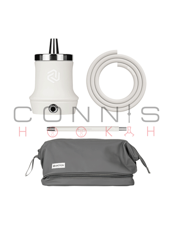 Amotion Roam Hookah - Stone with Add On Kit (Matching Hose, Mouthpiece, Coaster & Travel Bag) - (Optional Extras Multiple Choice Available)