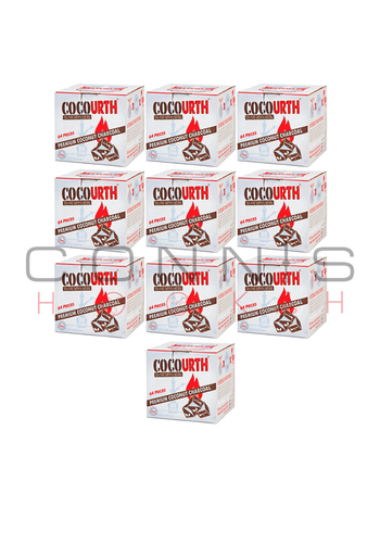 CocoUrth - 10KG BIG CUBES Boxes 26mm² Premium Coconut Charcoal