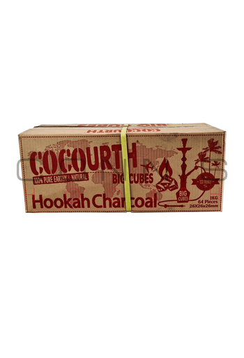 CocoUrth - 20KG MASTER CASE BIG CUBES Box 26mm² Premium Coconut Charcoal